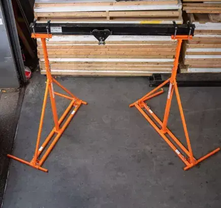 A lightweight, portable, rotating gantry used for confined spaces or restricted areas.